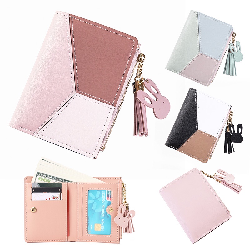 Ví Nữ Da PU Thời Trang Có Núm Tua Xinh Xắn