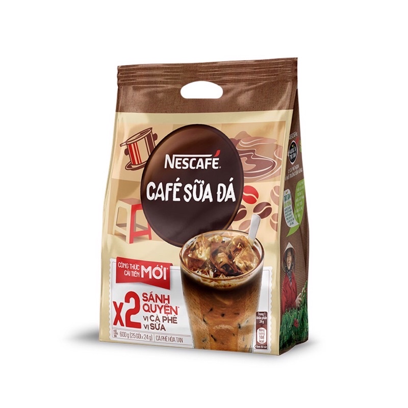 bịch Nescafe sữa đá 3in1 (25 gói *24g)