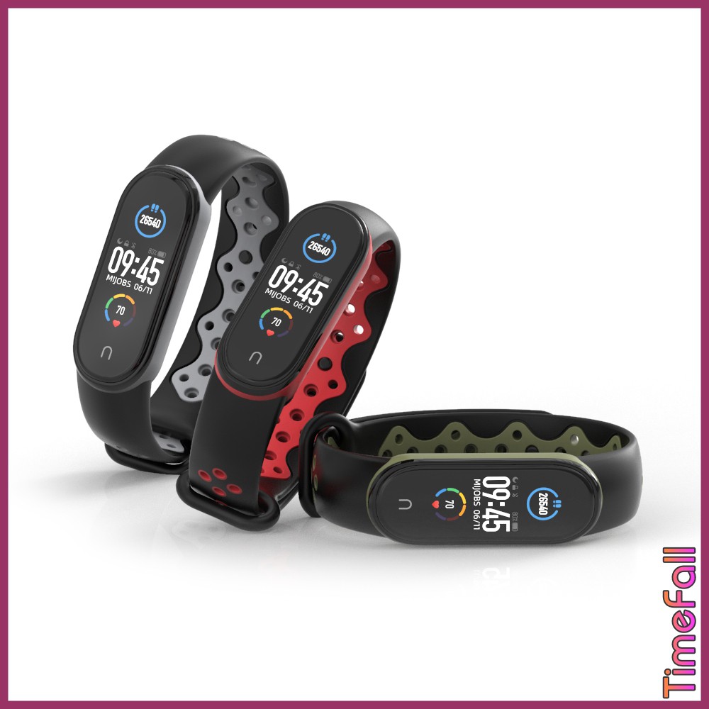 Dây đeo cao su mi band 6, Miband 5 thể thao chính hãng MIJOBS - dây đeo thay thế thể thao NIKE mi band 5, miband 6