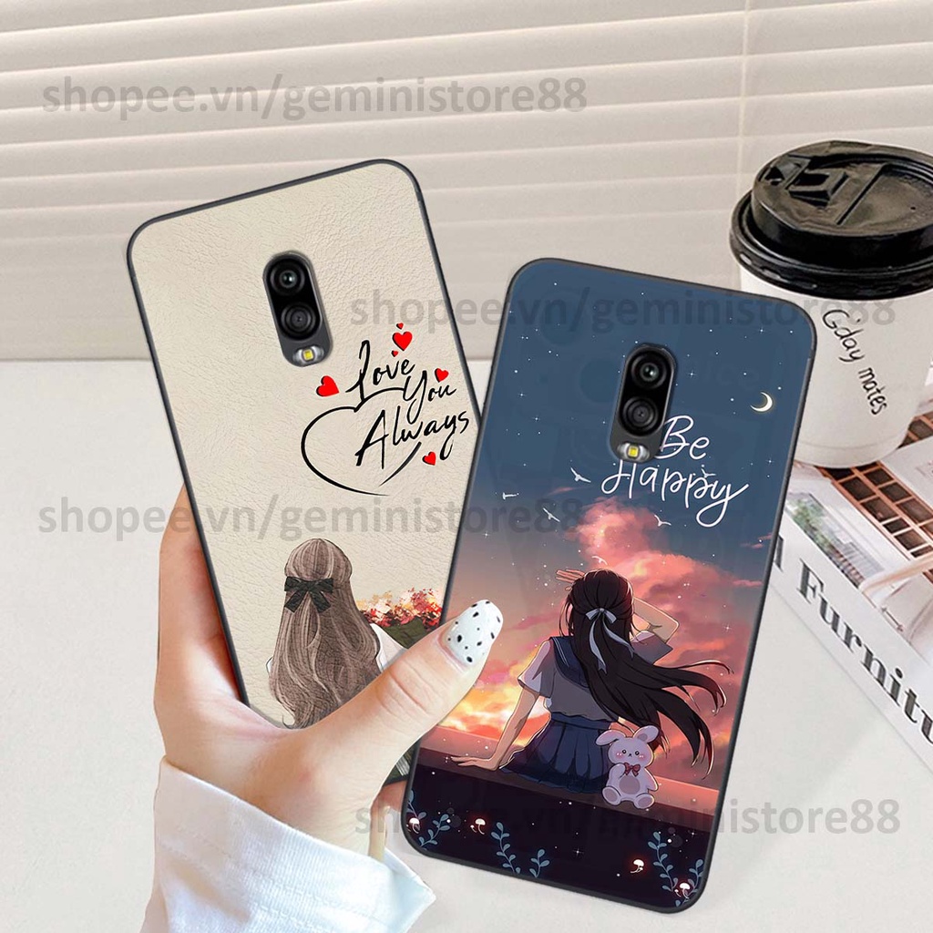 Ốp Samsung J7 Plus / J7+ in hình cô gái be happy trẻ trung cá tính năng động