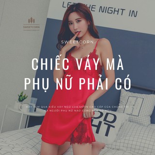 Váy ngủ luạ satin cao cấp, size m, l, xl, xxl. sang trọng, nhiều ưu đãi! - sc-jolidam358