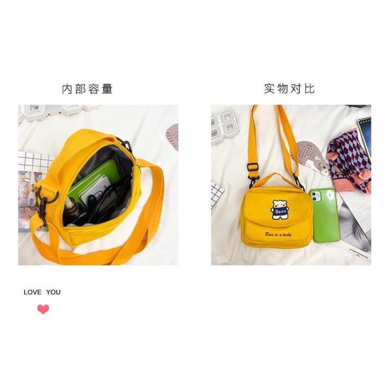 Túi nhỏ 2 ngăn hình gấu beo