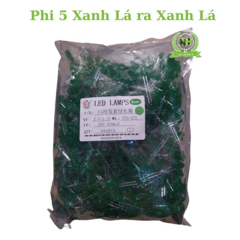Gói 1000 chiếc Led đủ mầu (Đỏ, Vàng, Xanh Lá , Xanh Dương) 2.0-3.2VDC Loại Tốt