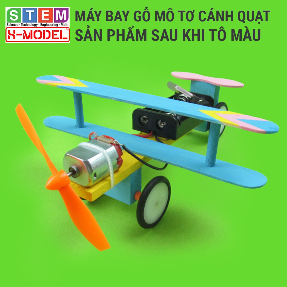 Đồ chơi STEM cho bé Mô hình máy bay động cơ có mô tơ ST7 XMODEL Đồ chơi tự làm DIY|Do it Yoursel| Giáo dục STEAM