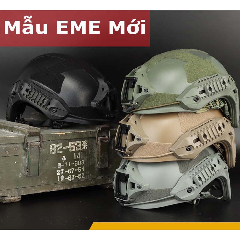 Mũ Bảo Hiểm Quân Đội Mid Cut Mẫu EME Mới