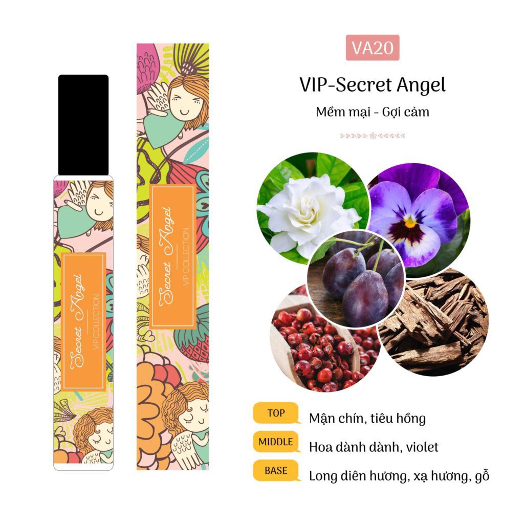 Secret Angel - Tinh dầu nước hoa cao cấp dành cho Nữ JAYDEN BOUTIQUE