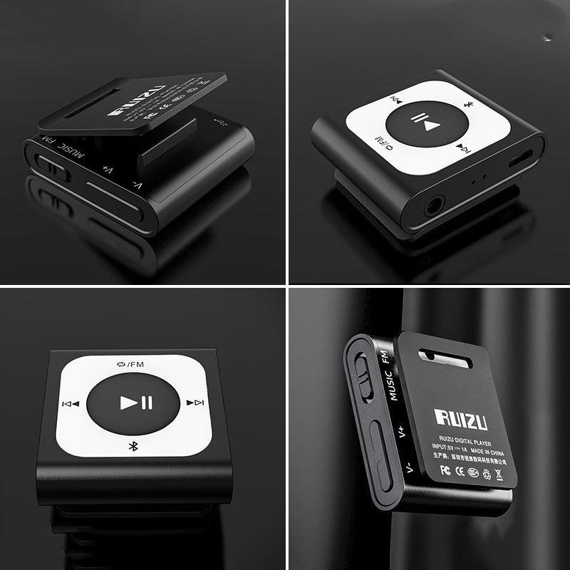 Máy Nghe Nhạc Thể Thao Nhỏ Gọn, Có Bluetooth Ruizu X66 - Hàng Chính Hãng