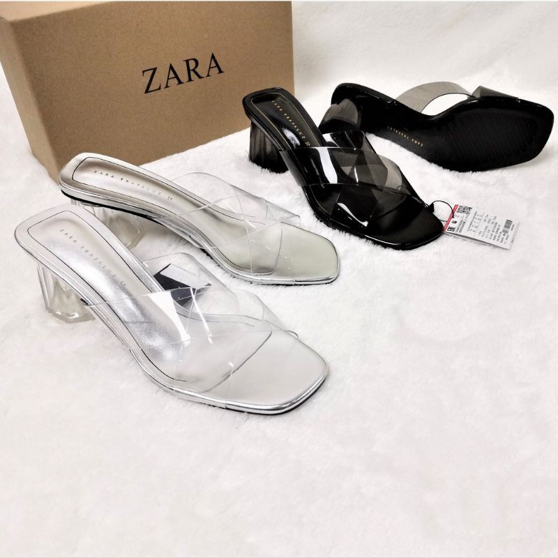 Giày Cao Gót Zara 891 Quai Ngang Trong Suốt Thời Trang