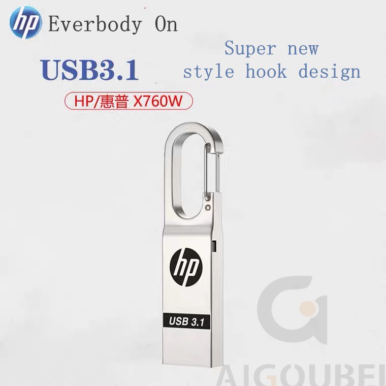 Ổ đĩa USB HP 3.1 bằng kim loại tốc độ cao phù hợp cho laptop 128GB 64GB 32GB 16GB 8GB 4GB 2GB 1GB