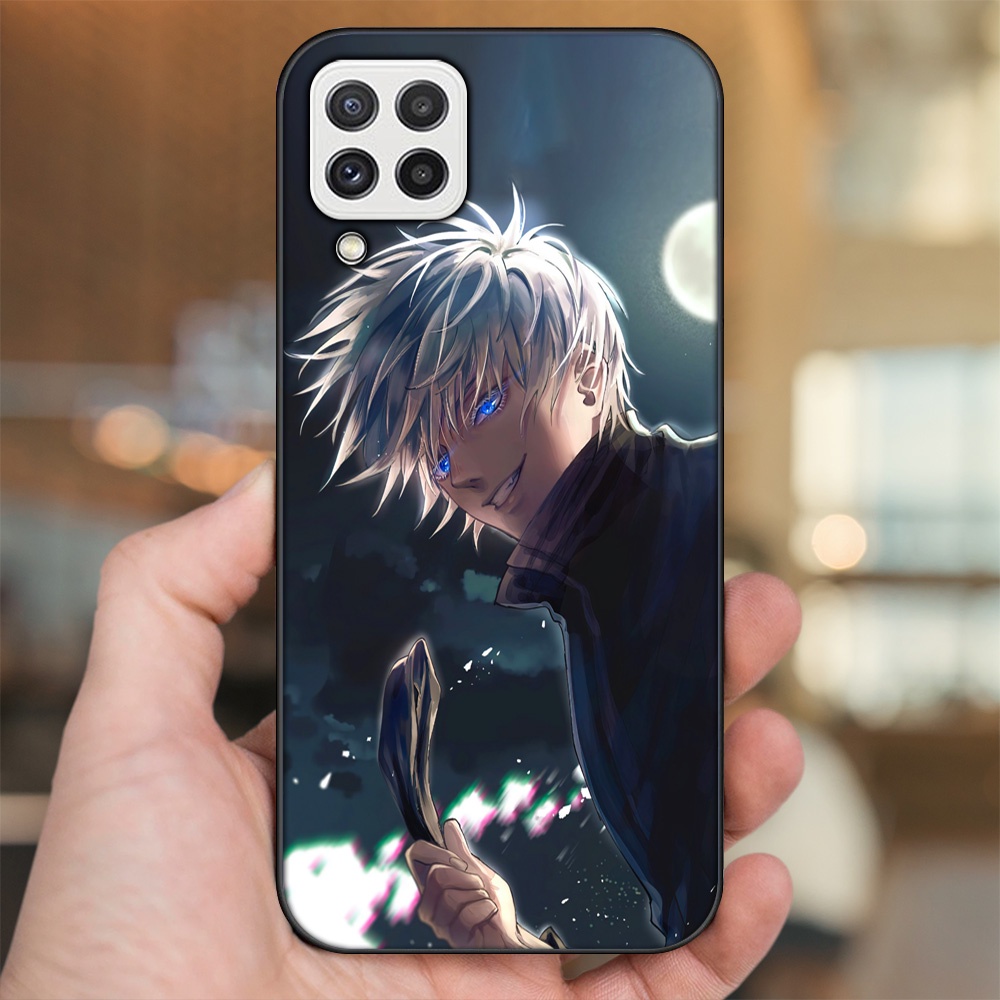Ốp lưng Samsung A22 4G, A22 5G viền đen in hình Satoru Jujutsu Kaisen