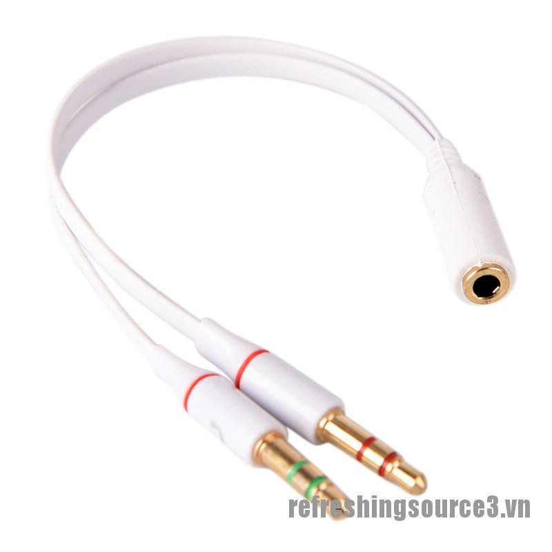 Cáp Chia Cổng 3.5mm Sang 2 Đầu Micro Hình Chữ Y Cho Máy Tính