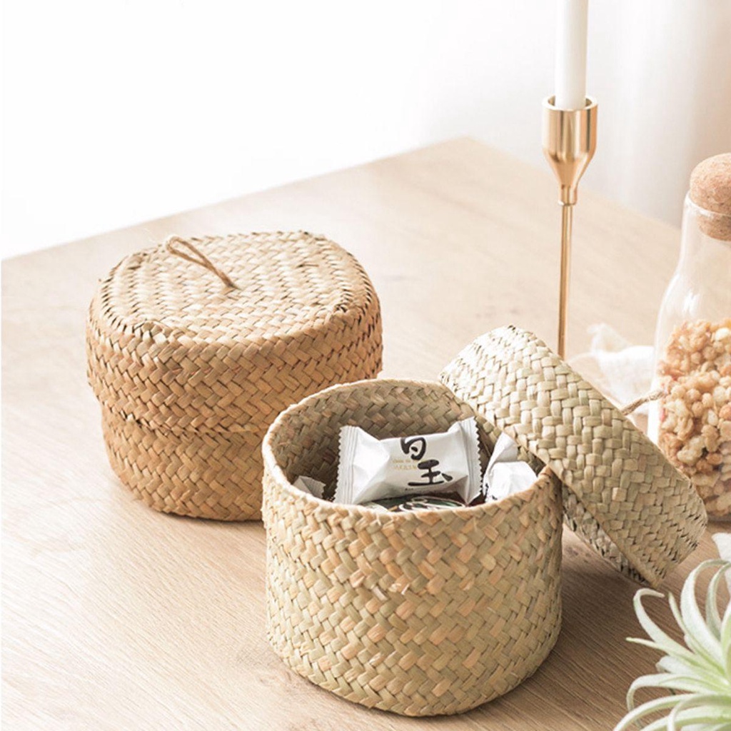 Giỏ Đan Lát Đựng Hoa Trang Trí Nhà Cửa