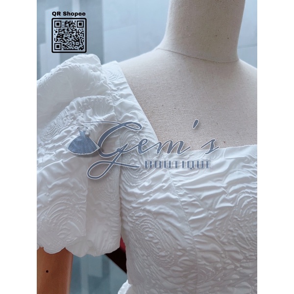 VÁY/ĐẦM THIẾT KẾ CAO CẤP CỔ VUÔNG TAY PHỒNG THẮT DÂY TIỂU THƯ D04 CÓ ẢNH THẬT
