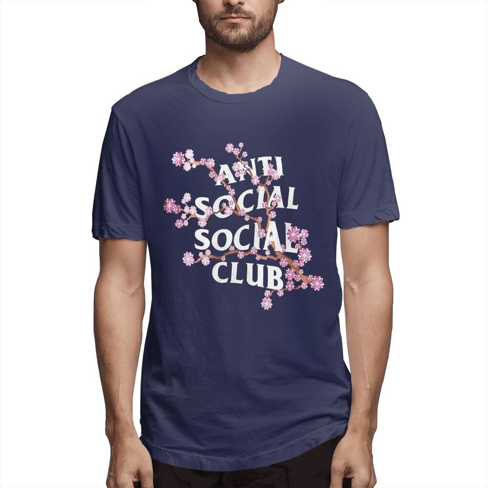 áo nam Tay Ngắn Cổ Tròn Có In Chữ Anti Social Social Club Assc Cá Tính