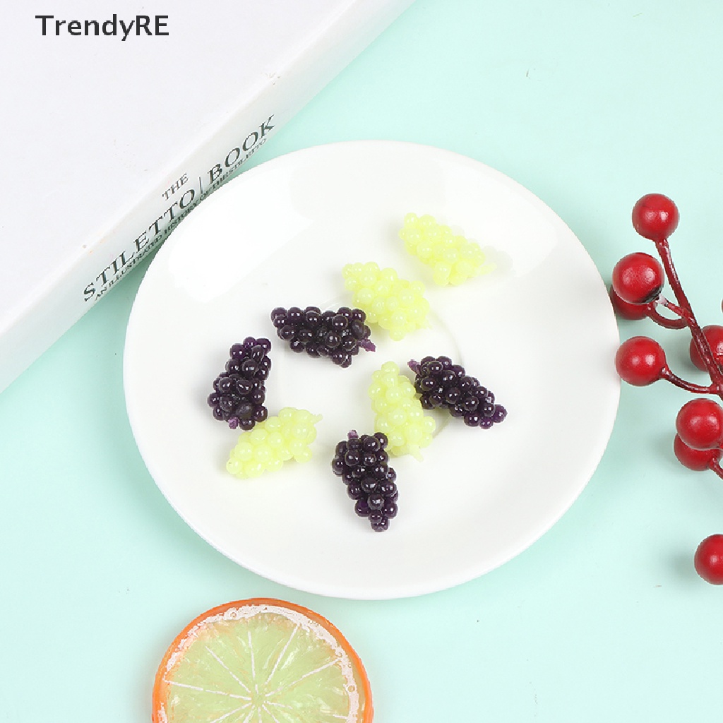 Set 4 Chùm Nho Mini Trang Trí Nhà Búp Bê Tỉ Lệ 1 / 12