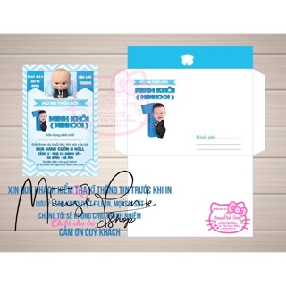 Thiết kế  thiệp sinh nhật thôi nôi cho bé