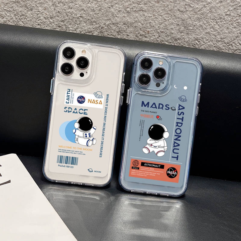 Fashion Brand Cartoon Spaceman Iphone14 Apple 13 Phone Case 12promax Transparent XR/7 Protection 8Plus 5J8j