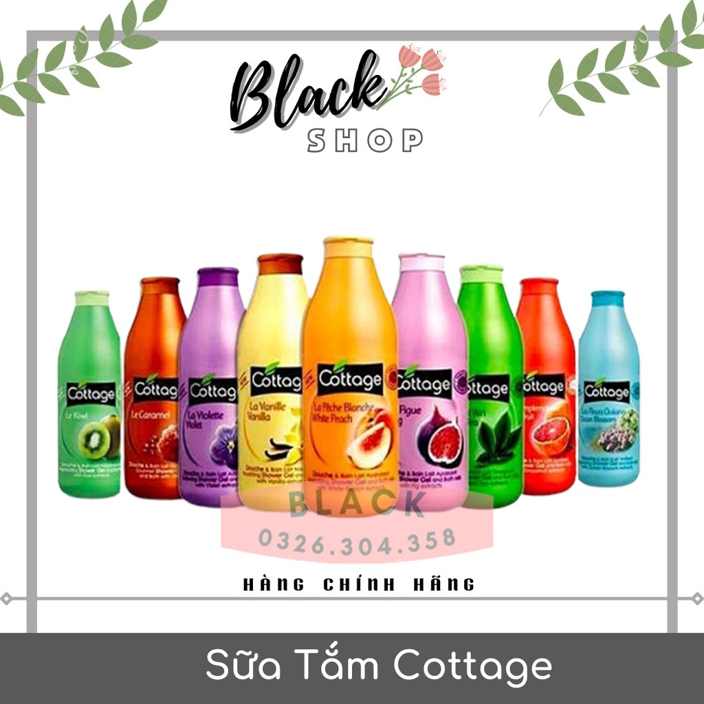 [CHÍNH HÃNG 100%] Sữa tắm dưỡng thể Cottage 750ml_Mùi hương đa dạng_ Nhiều sự lựa chọn phù hợp với từng cá tính