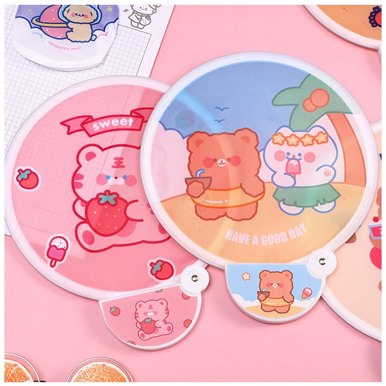 QUẠT TAY SIÊU CUTE CÓ TÚI