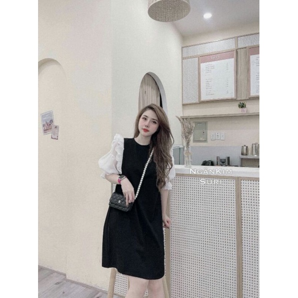 Đầm bầu công sở shopdambau-123 váy bầu đẹp chất cotton freesize dưới 70kg