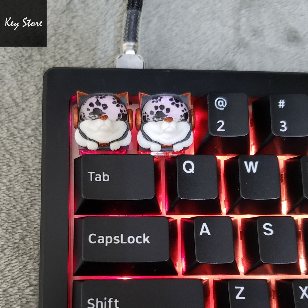 Nút bàn phím cơ artisan keycap sirius màu trắng xám