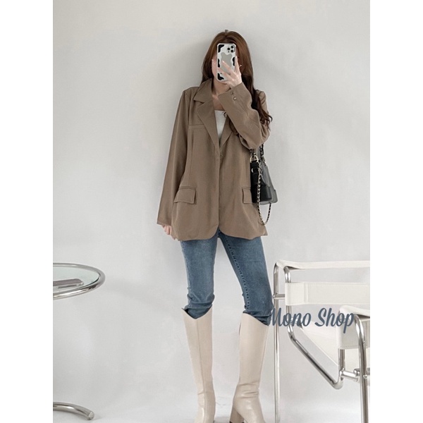 Áo khoác blazer 2 lớp túi nắp chất dày hàng hottrend Ảnh thật/ sẵn Monoshop