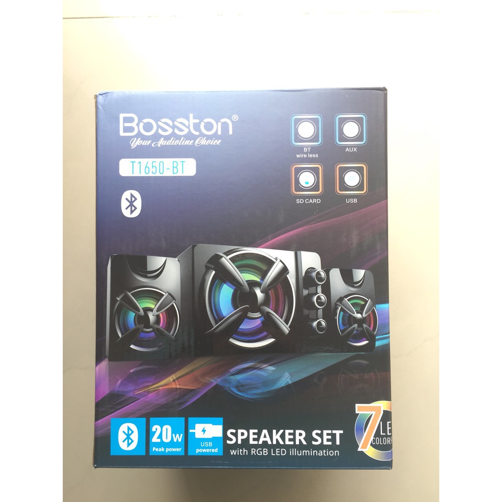 Loa vi tính bluetooth boston T1650-BT