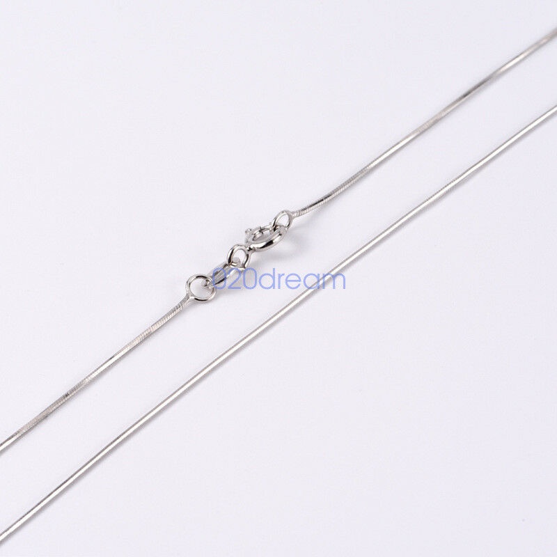 【Còn hàng】 100% Thật rắn 925 Sterling Silver Chain 1.0mm Snake Chain Stamped Italy 16 &quot;đến 26&quot; All Size Ladies Gift