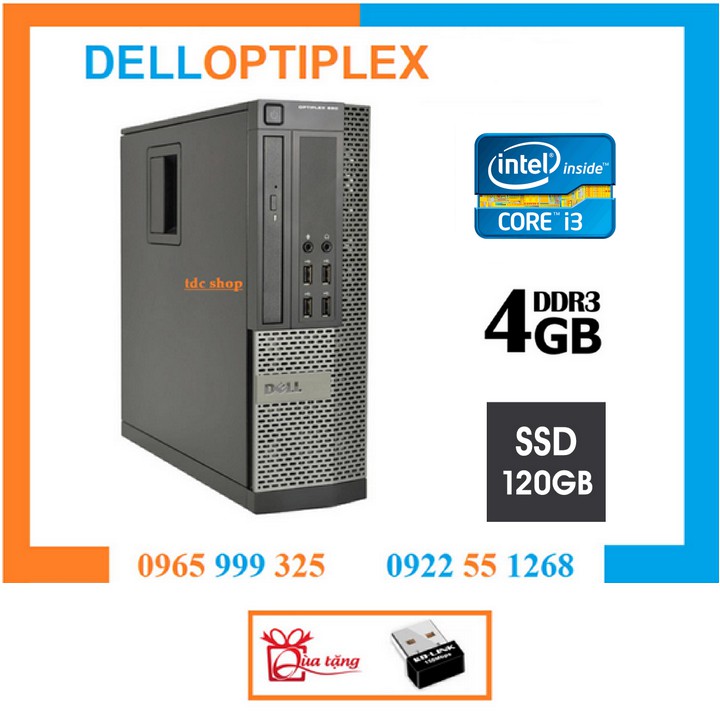 Case máy tính đồng bộ DELL Optiplex 790 chip core i3 2100, ram 4gb, ssd 120gb . Tặng usb wifi. Hàng Nhập Khẩu