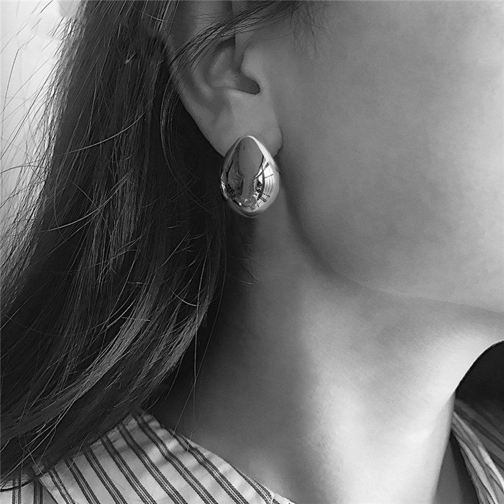 BACK2LIFE Khuyên Tai Hình Giọt Nước Phong Cách Retro Hàn Quốc