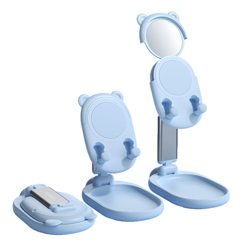 Zzz Gương Trang Điểm Để Bàn Màu Xanh Dương / Trắng / Hồng Có Thể Gập Lại Được