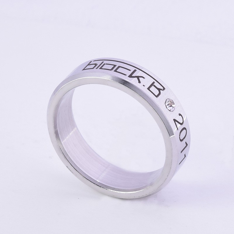 KPOP Redvelvet Block B SHINEE Name Letter Design Stainless Steel Ring
