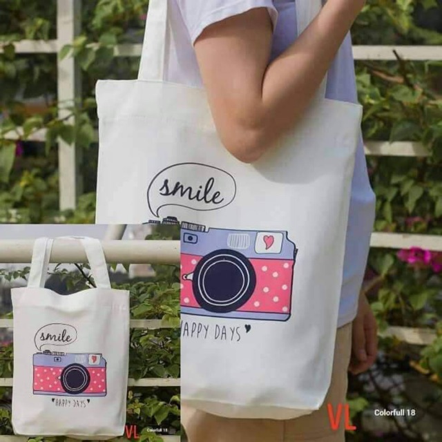 [Túi tote] Túi vải máy ảnh Smile BLA0919