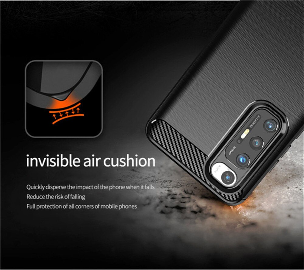 Ốp điện thoại họa tiết sợi cacbon cho Xiaomi Mi 10s