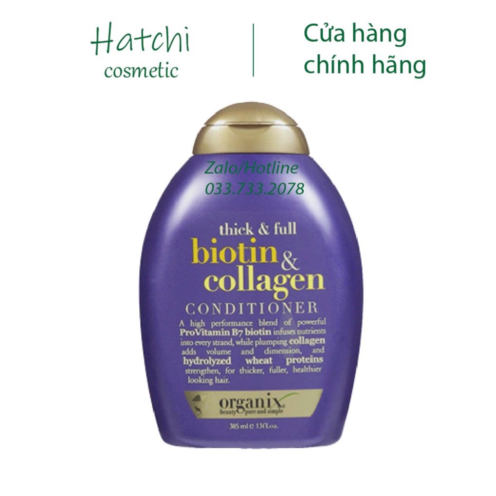 Lẻ Dầu Xả Biotin Collagen Giúp Chống Rụng &amp; Kích Thích Mọc Tóc 385ml