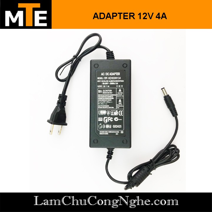 Nguồn adapter 12V 4A jack DC 5.5 * 2.1 mm