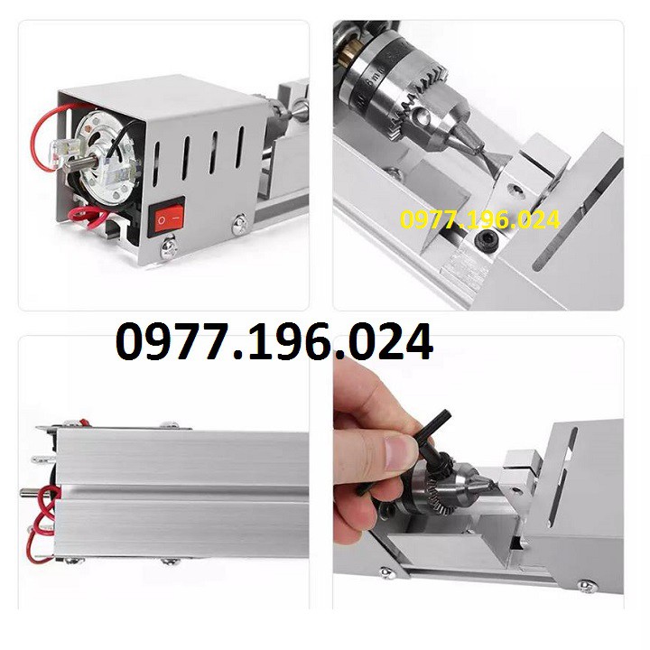 [Mã INCU10SEP giảm 15K đơn 50K] Máy tiện gỗ mini - Máy đánh bóng hạt gỗ