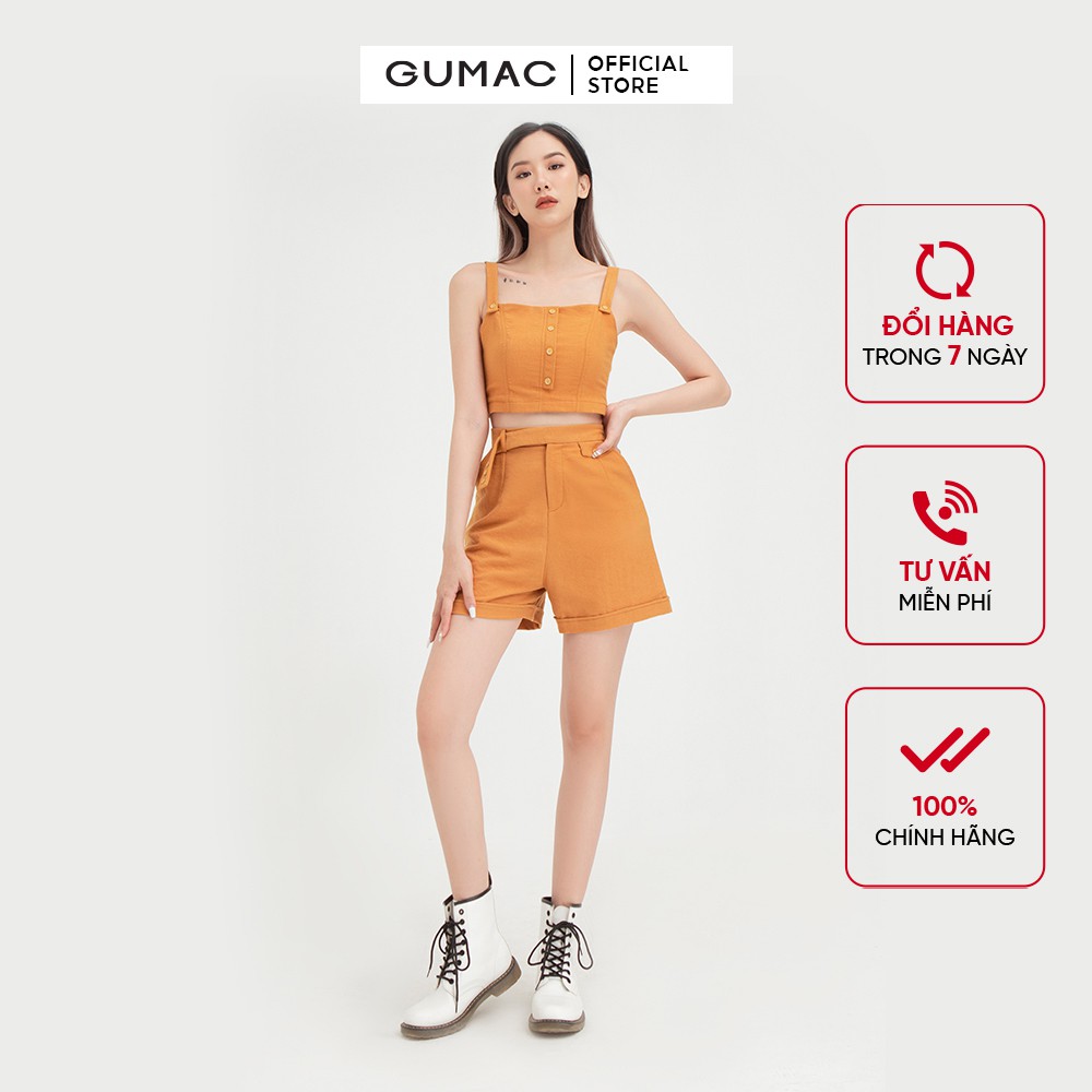 Quần short nữ lật lai GUMAC thiết kế năng động trẻ trung QB416