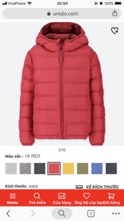 Áo phao kid uniqlo