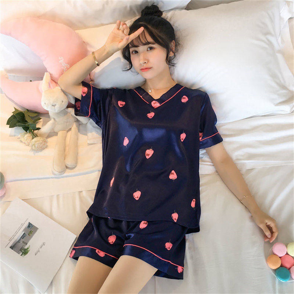 Đồ Bộ Nữ Chất Lụa Mềm Mịn Hoạt Hình Xinh Xắn Hè 2021 BC04 | BigBuy360 - bigbuy360.vn