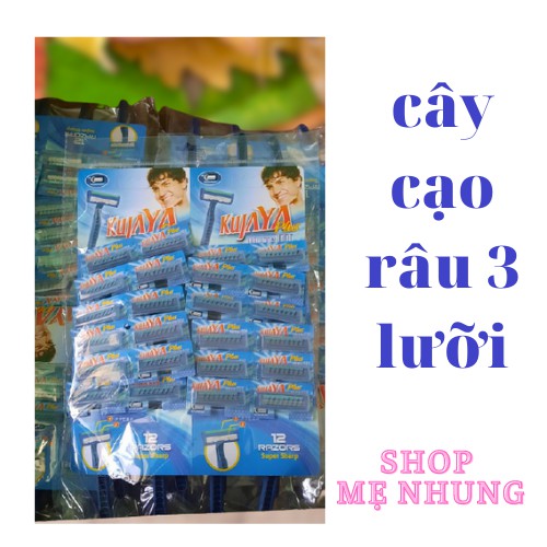 DAO CẠO RÂU 3 LƯỠI SẮC BÉN KUJAYA BLUE III PLUS