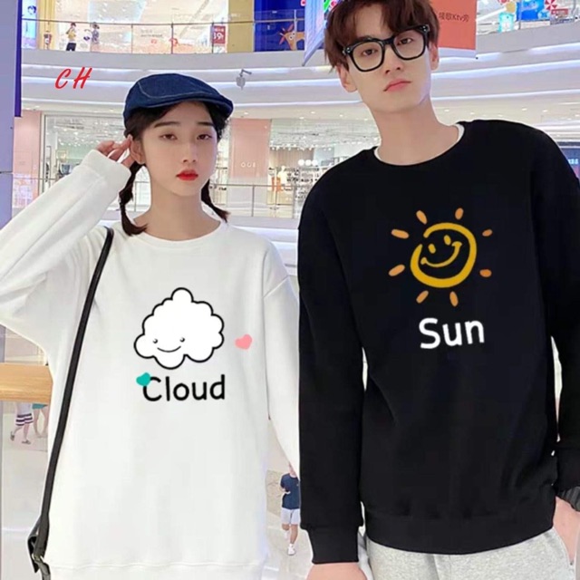 Áo đôi SUN CLOUD bo tay CH12 (HÀNG CHÁT LƯỢNG )