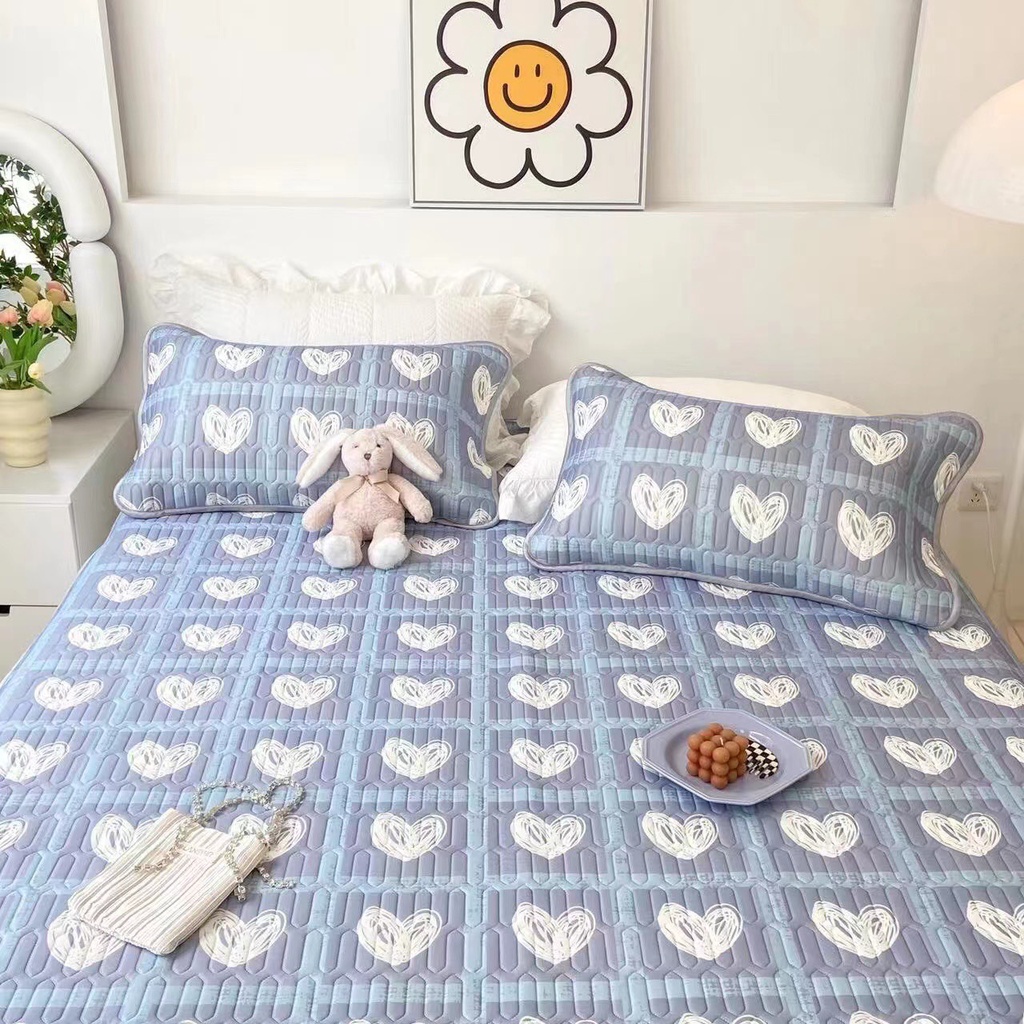 Chiếu điều hoà cao su non 5D nhập khẩu cao cấp, chiếu cao su tencel mát lạnh nhập khẩu giá rẻ (tặng kèm 2 vỏ gối đầu)
