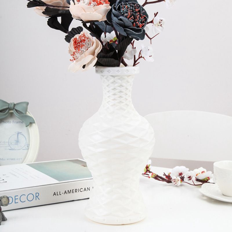Bình cắm hoa bằng nhựa giả gốm phong cách Bắc Âu trang trí nội thất