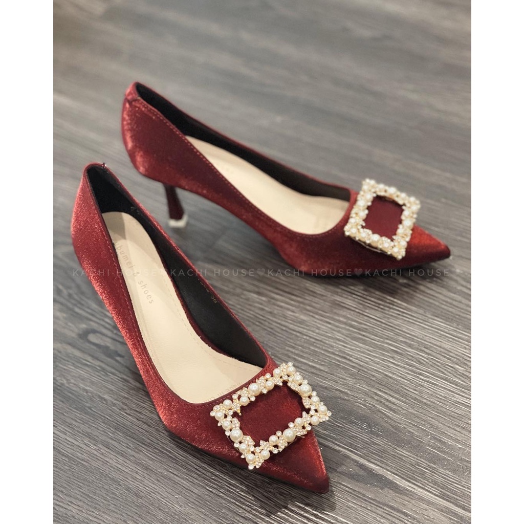 Cao gót đá vuông đính ngọc SX775-19- Kachi House