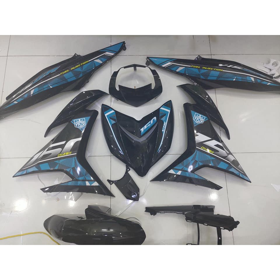 Tem Exciter 150. Tem Y15ZR - 2019, đen xanh. Chỉnh sửa theo yêu cầu. Sắc nét, bền màu, chống nước