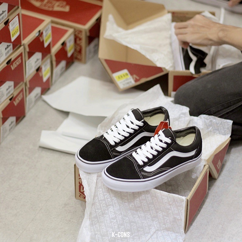 VANS OLD SKOOL CLASSIC BLACK/WHITE | Giày Thể Thao Vans Trượt Ván