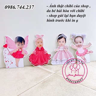 Chibi sinh nhật cao 25cm cho bé gái, thiết kế hình Chibi sinh nhật