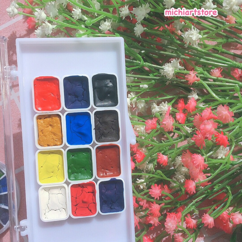 [Michi Art Store] [Quà tặng] Màu nước Pebeo Watercolour 12 màu