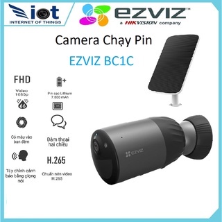 Camera WIFI ngoài trời dùng PIN EZVIZ BC1C 1080P Có Màu Ban Đêm-Đàm Thoại 2 Chiều-Dung Lượng 32G, chính hãng